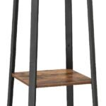 Coat Rack, Coat Stand with 3 Shelves, Hall Tree Free Standing with Hooks for Scarves, Bags, Umbrellas, Steel Frame, Industrial Style, for Entryway, Living Room,