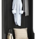 3-in-1 Hall Tree with Shoe Storage, Standing Coat Rack with Shoe Bench, Entryway Furniture with Three Hooks, Black Wood Grain